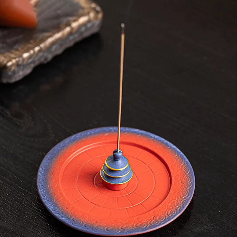 Forbidden City Cultural &amp; Creative Ceramic Incense Holder and Tray