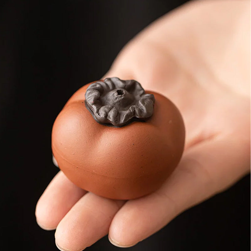 Persimmon-shaped Zisha Incense Holder