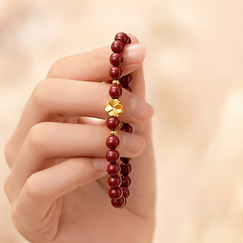 Pure Gold Four-Leaf Clover Bracelet