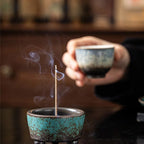 Peacock-green incense burner