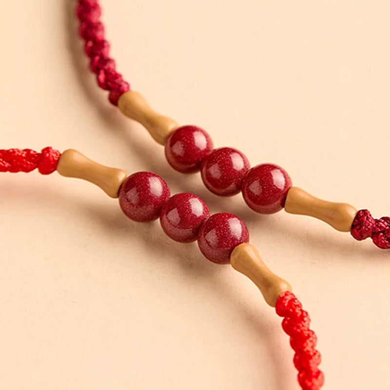 Cinnabar and Bamboo-style Red Cord
