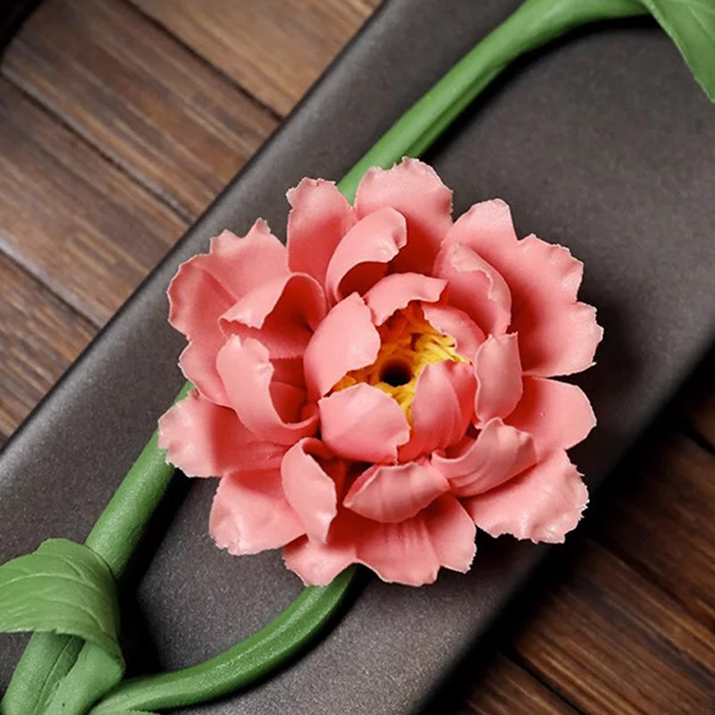 Ceramic Lotus-Themed Incense Burner / Incense Holder