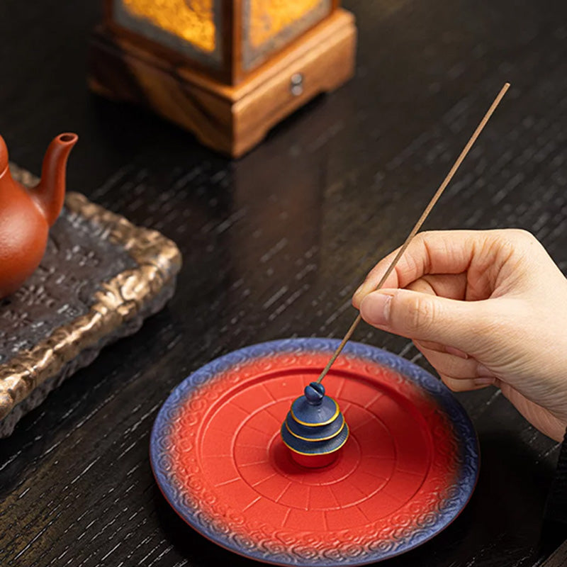 Forbidden City Cultural &amp; Creative Ceramic Incense Holder and Tray