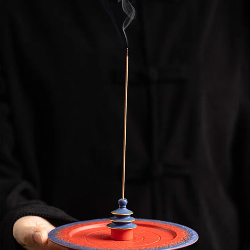 Forbidden City Cultural &amp; Creative Ceramic Incense Holder and Tray