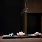 Ceramic Lotus-Themed Incense Burner / Incense Holder