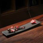 Ceramic Lotus-Themed Incense Burner / Incense Holder