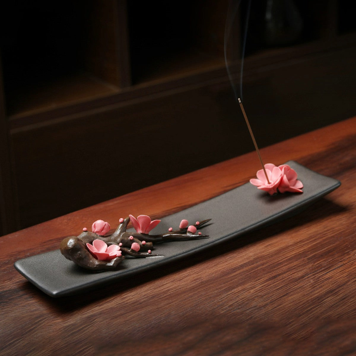 Ceramic Lotus-Themed Incense Burner / Incense Holder