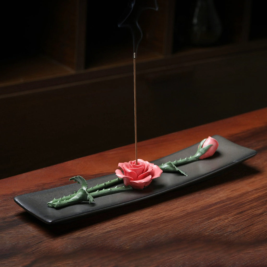 Ceramic Lotus-Themed Incense Burner / Incense Holder