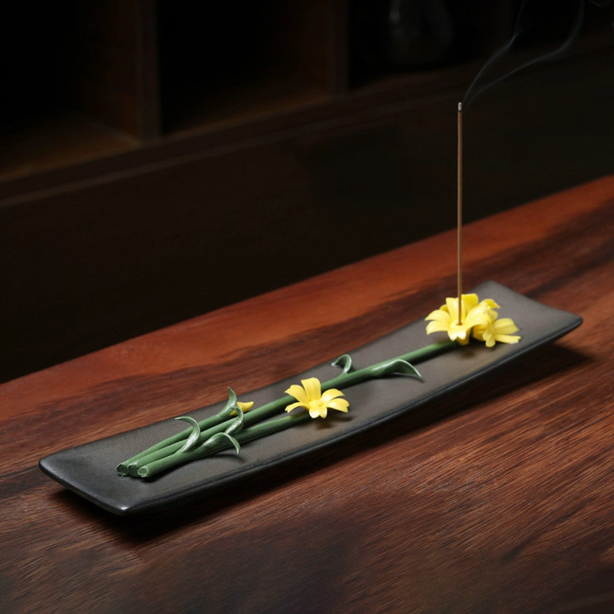 Ceramic Lotus-Themed Incense Burner / Incense Holder
