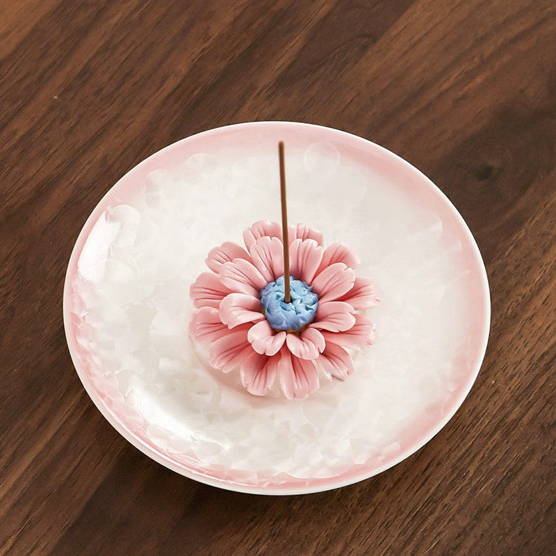 Daisy Series Ceramic Incense Holder for Stick Incense